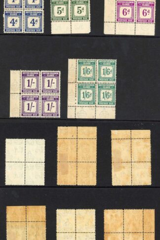 Solomon Is SGD1/D8 Post Due set Blocks of 4 Toned Gum Cat 380 pounds
