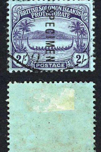 Solomon Is SG15s 2/- Opt Specimen also with Gabon postmark