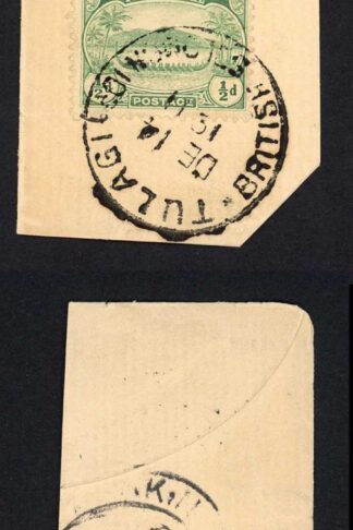Solomon Is SG8 1/2d x 8 on piece Tulagi CDS