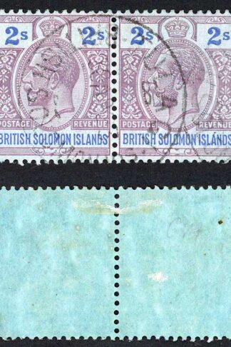 Solomon Is SG34 2/- wmk Mult CA Opt Specimen (No gum)
