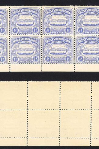 Solomon Is SG1 1/2d Ultramarine Two Blocks of Six U/M Cat 132++++ pounds