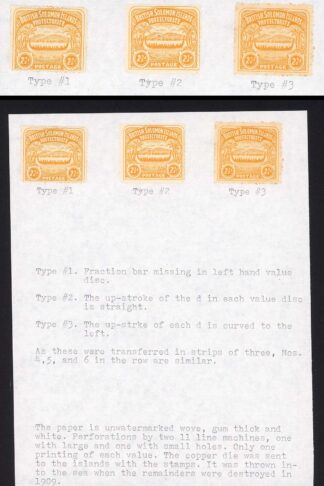 Solomon Is SG4 2 1/2d Orange-yellow Large Canoe Three Types M/M Cat 114+ pounds