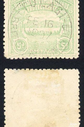 Solomon Is SG5 5d Emerald-green Large Canoe CDS used Cat 80 pounds