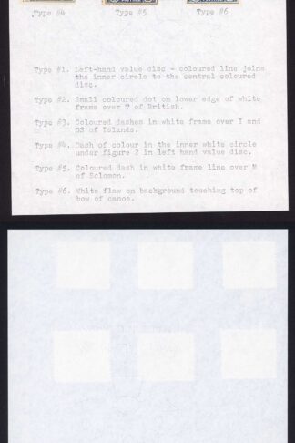 Solomon Is SG3 2d Indigo Large Canoe The SIX Types 2 x used 4 x M/M Cat 262 pou