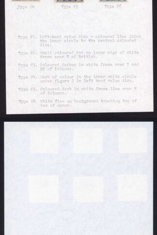 Solomon Is SG3 2d Indigo Large Canoe The SIX Types 2 x used 4 x M/M Cat 262 pou