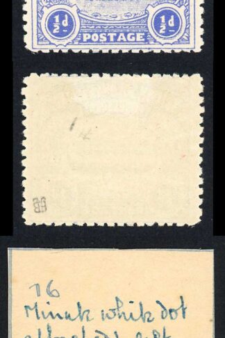 Solomon Is SG1 1/2d Ultramarine Large Canoe Position 16 M/M Cat 11 pounds