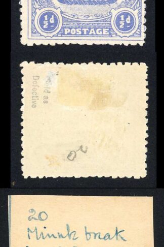 Solomon Is SG1 1/2d Ultramarine Large Canoe Position 20 M/M Cat 11 pounds
