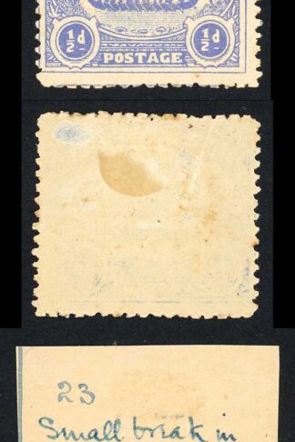 Solomon Is SG1 1/2d Ultramarine Large Canoe Position 23 M/M Cat 11 pounds