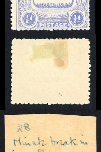 Solomon Is SG1 1/2d Ultramarine Large Canoe Position 28 M/M Cat 11 pounds