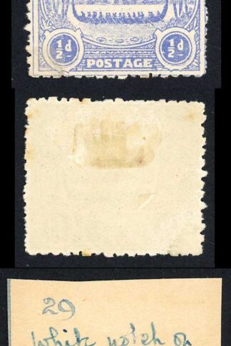 Solomon Is SG1 1/2d Ultramarine Large Canoe Position 29 M/M Cat 11 pounds