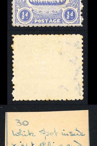 Solomon Is SG1 1/2d Ultramarine Large Canoe Position 30 M/M Cat 11 pounds