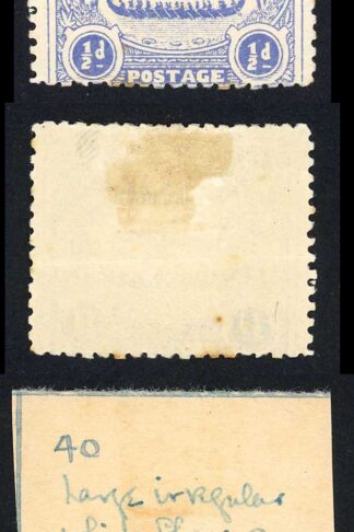 Solomon Is SG1 1/2d Ultramarine Large Canoe Position 40 M/M Cat 11 pounds