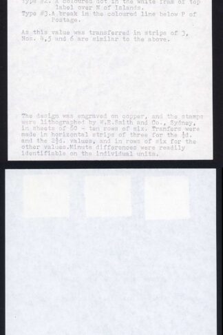 Solomon Is SG1 1/2d Ultramarine Large Canoe The 3 types (the stamps have faults)