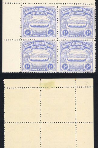 Solomon Is SG1 1/2d Ultramarine Large Canoe Position 1 2 7 8 Cat 44 pounds