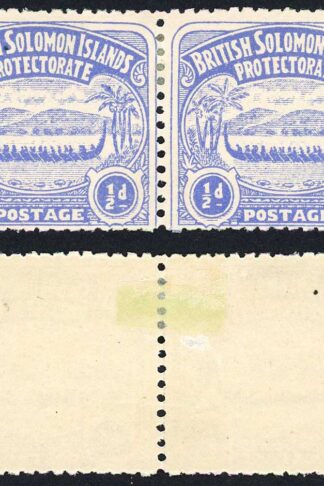 Solomon Is SG1 1/2d Ultramarine Large Canoe Position 34 35 Cat 22 pounds