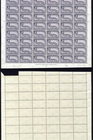 Gibraltar SG123b 1 1/2d Slate-violet U/M Pane a few split perfs top right Cat 4