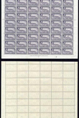 Gibraltar SG123b 1 1/2d Slate-violet U/M Pane of 60 Cat 45 pounds
