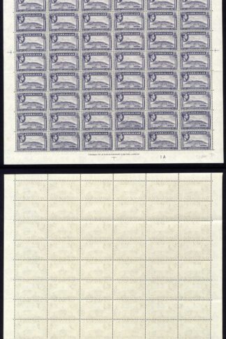 Gibraltar SG123b 1 1/2d Slate-violet U/M Pane of 60 Cat 45 pounds