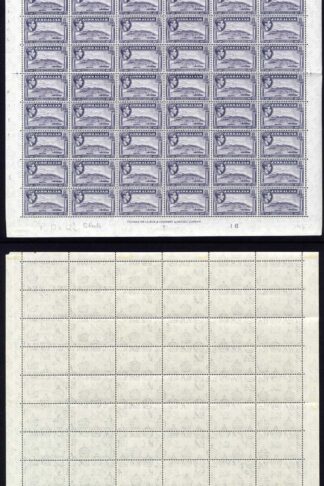 Gibraltar SG123b 1 1/2d Slate-violet U/M Pane of 60 Cat 45 pounds