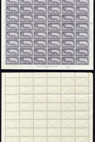 Gibraltar SG123b 1 1/2d Slate-violet U/M Pane of 60 Cat 45 pounds