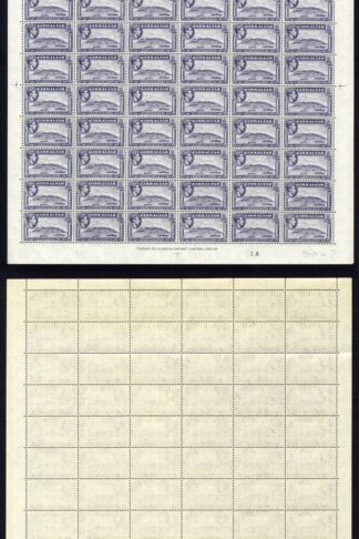 Gibraltar SG123b 1 1/2d Slate-violet U/M Pane of 60 Cat 45 pounds