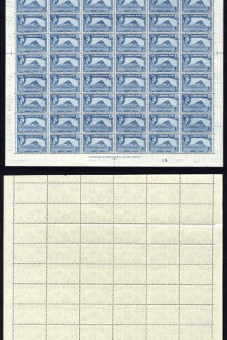 Gibraltar SG125b 3d Greenish Blue Perf 13 Pane U/M Cat 270 pounds