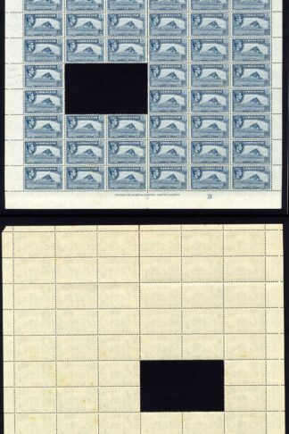 Gibraltar SG125b 3d Perf 13 Block of 56 mostly U/M (toned) Cat 252 pounds