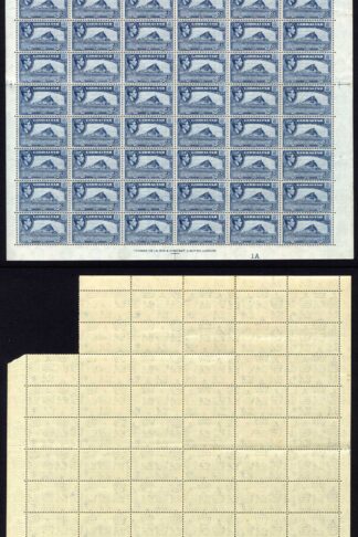 Gibraltar SG125b 3d Perf 13 Block of 58 mostly U/M (toned) Cat 261 pounds
