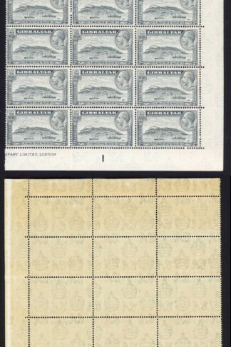 Gibraltar SG112 2d Rock Perf 14 U/M Plate Block of 30 Cat 420 pounds