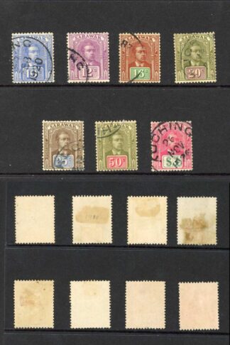 Sarawak SG50/61 1918 Set of 12 plus shades fine used Cat 224.75 pounds