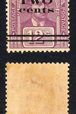 Sarawak SG73a 2c on 12c Thick Narrow W M/M (toned) Cat 23 pounds