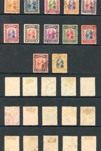 Sarawak SG106/25 1934 Set of 26 fine used Cat 375 pounds