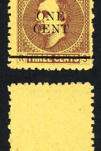 Sarawak SG27 1c on 3c Brown/yellow Mint (no gum as normal) Cat 10 pounds