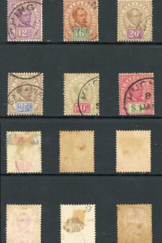 Sarawak SG36/47 1899 Postage Postage Set Fine used Cat 190 pounds