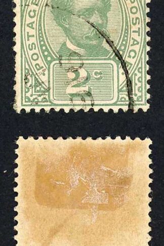Sarawak SG37 1899 Postage Postage 2c with Collar Flaw