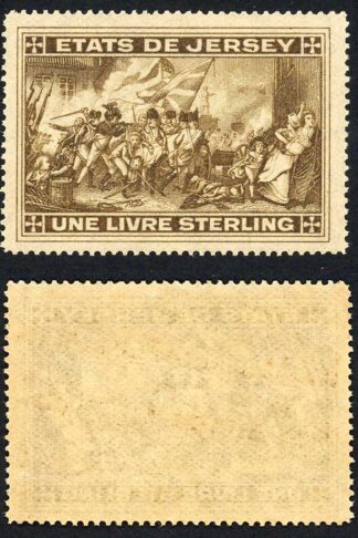 Jersey Revenue BF9 One Pound Sepia Perf 14.5 U/M