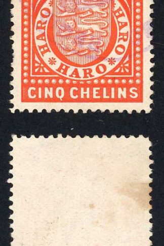 Jersey Revenue BF14 5/- Red-brown Perf 12 Used