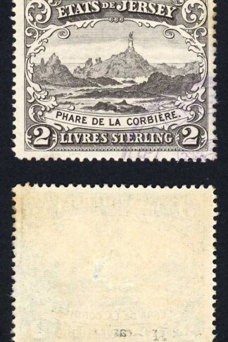 Jersey Revenue BF17 Two pound perf 12 used (tone spot)