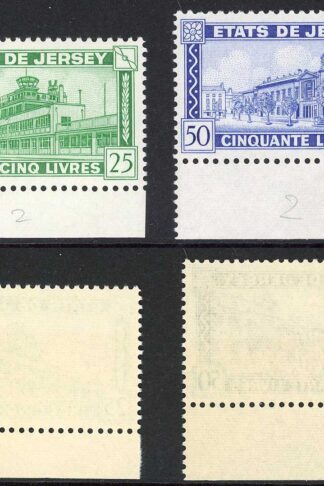 Jersey Revenue BF28/9 1963 25 and 50 Pounds Set of 2 U/M RARE