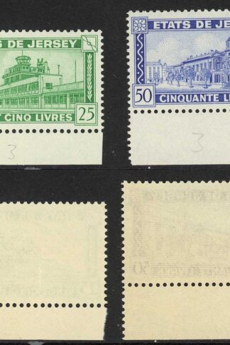 Jersey Revenue BF28/9 1963 25 and 50 Pounds Set of 2 U/M RARE