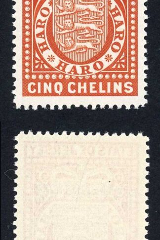 Jersey Revenue BF3 5/- brown opt Jure-Justicier U/M