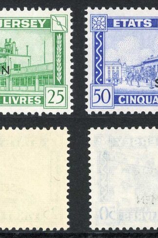 Jersey Revenue BF28/9 1963 25 and 50 Pounds Set of 2 SPECIMEN U/M
