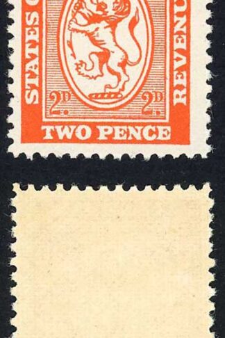 Alderney Revenue BF3 1939 2d Orange Perf 12.5 U/M