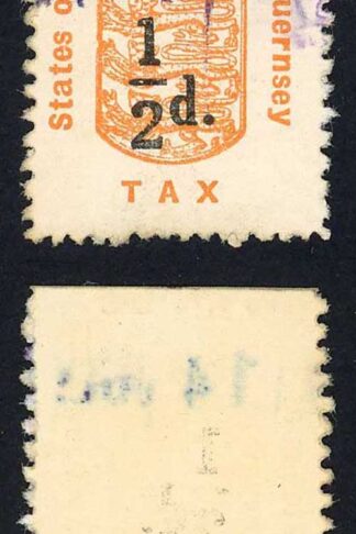 Guernsey Sales Tax BF43A 1/2d Small d Plant Type D