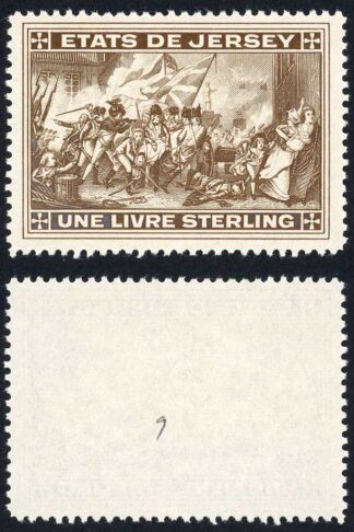 Jersey Revenue BF16 One Pound Sepia Perf 12 No Gum