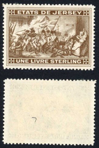 Jersey Revenue BF16 One Pound Sepia Perf 12 No Gum