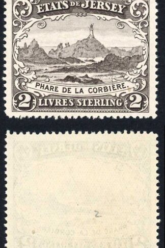 Jersey Revenue BF17 Two Pound grey Perf 12 no Gum