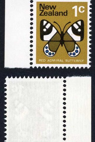 New Zealand SG915bb 1c Red Omitted U/M Cat 275 pounds