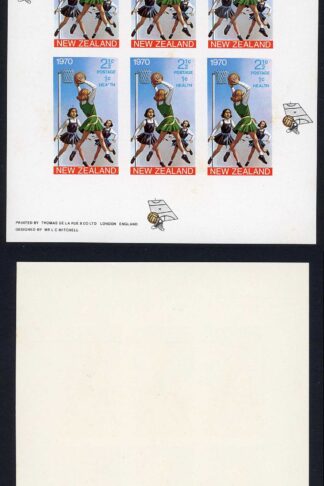 New Zealand 1970 Netball/Children Playing Sports imperf proof miniature sheet