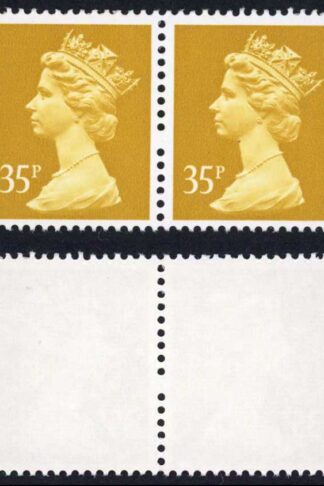 35p Phosphorised Paper with Broken Perforation Pin U/M